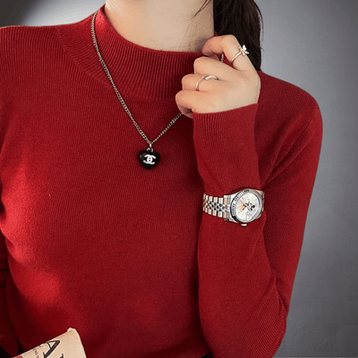 Maglione dolcevita classico in cashmere