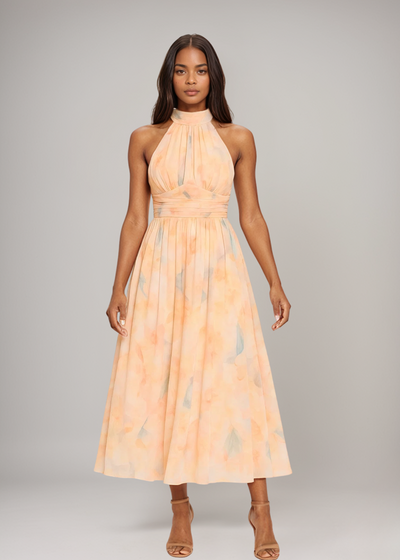 Evadine™ | Elegante abito lungo con scollo all'americana