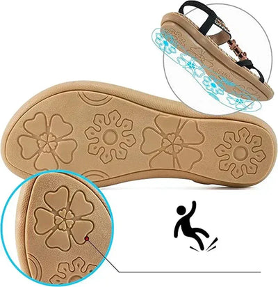 Milano™ | Eleganti sandali floreali con farfalla in strass