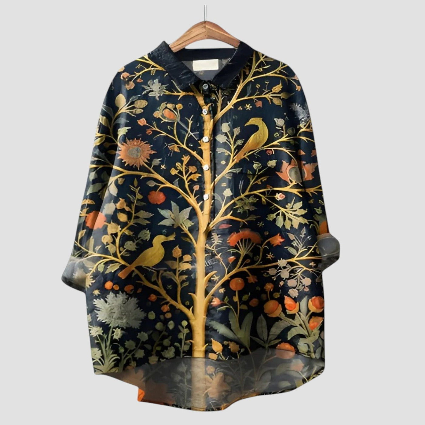 Ariona™ | Camicia oversize con stampa Foresta Incantata