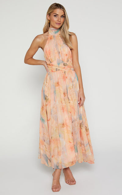 Evadine™ | Elegante abito lungo con scollo all'americana