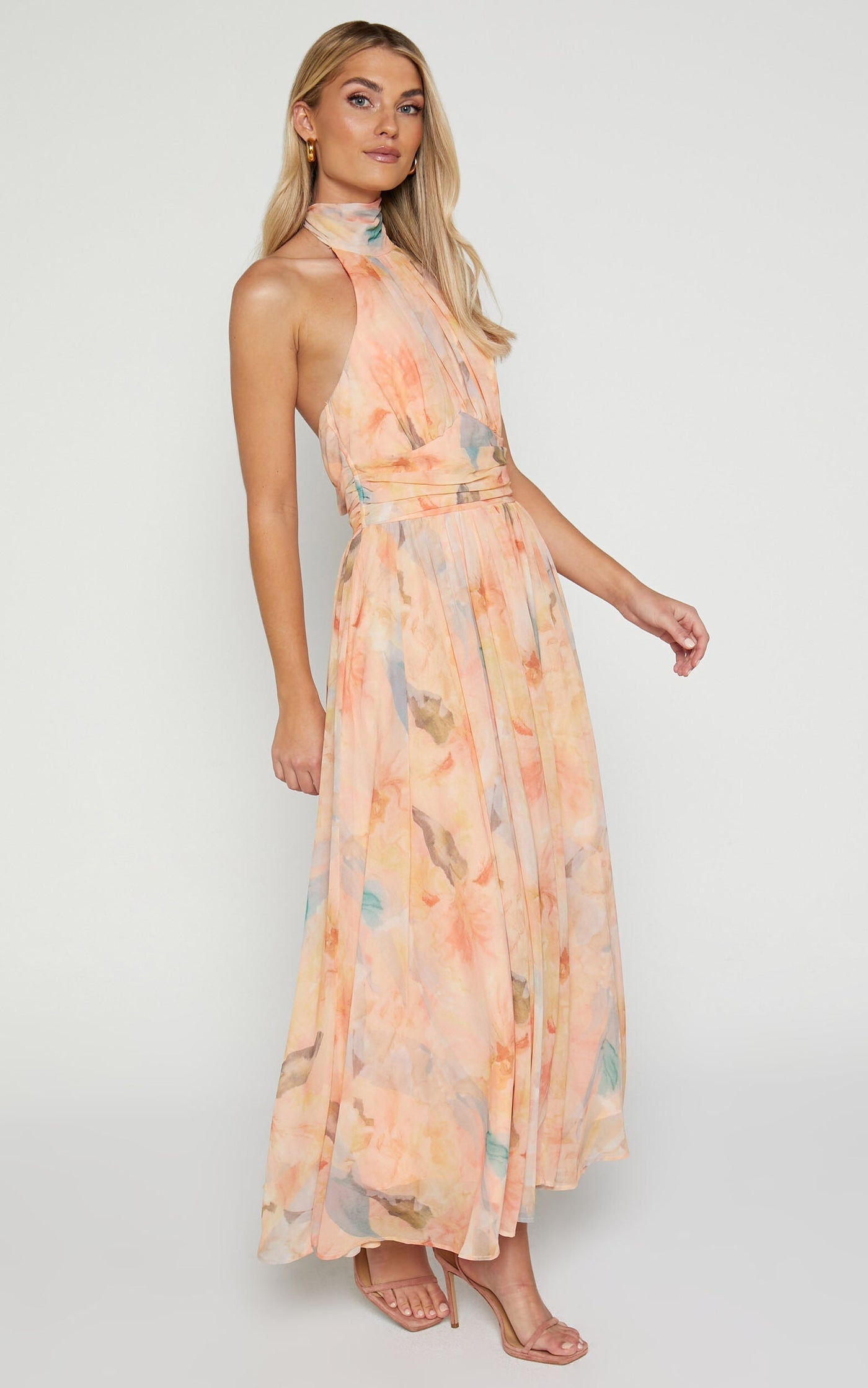 Evadine™ | Elegante abito lungo con scollo all'americana