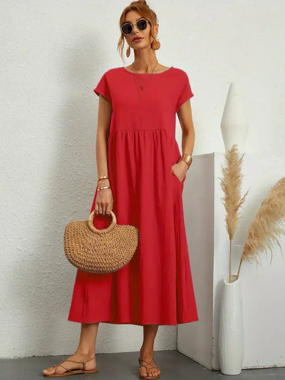 Lurienne™ | Abito leggero in morbido cotone con tasche