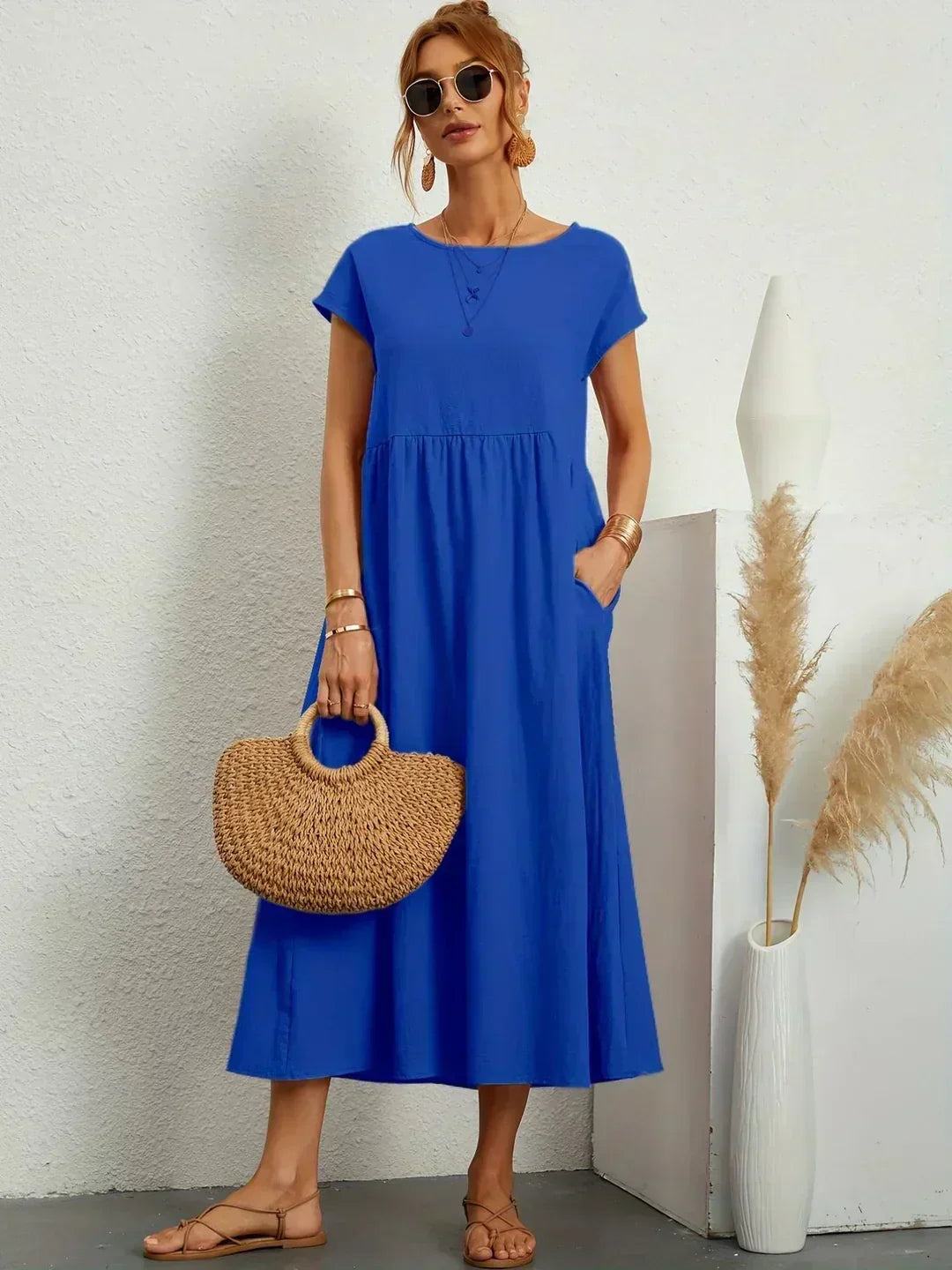 Lurienne™ | Abito leggero in morbido cotone con tasche