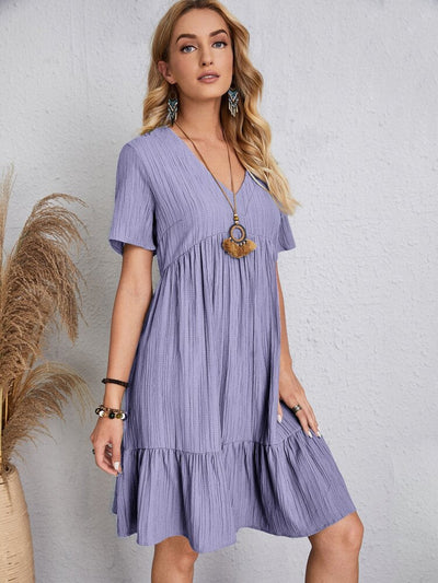 Jennifer | Abito casual fluido con fiocco in vita