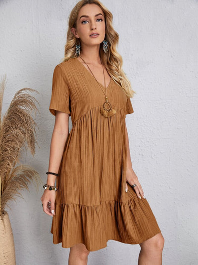 Jennifer | Abito casual fluido con fiocco in vita