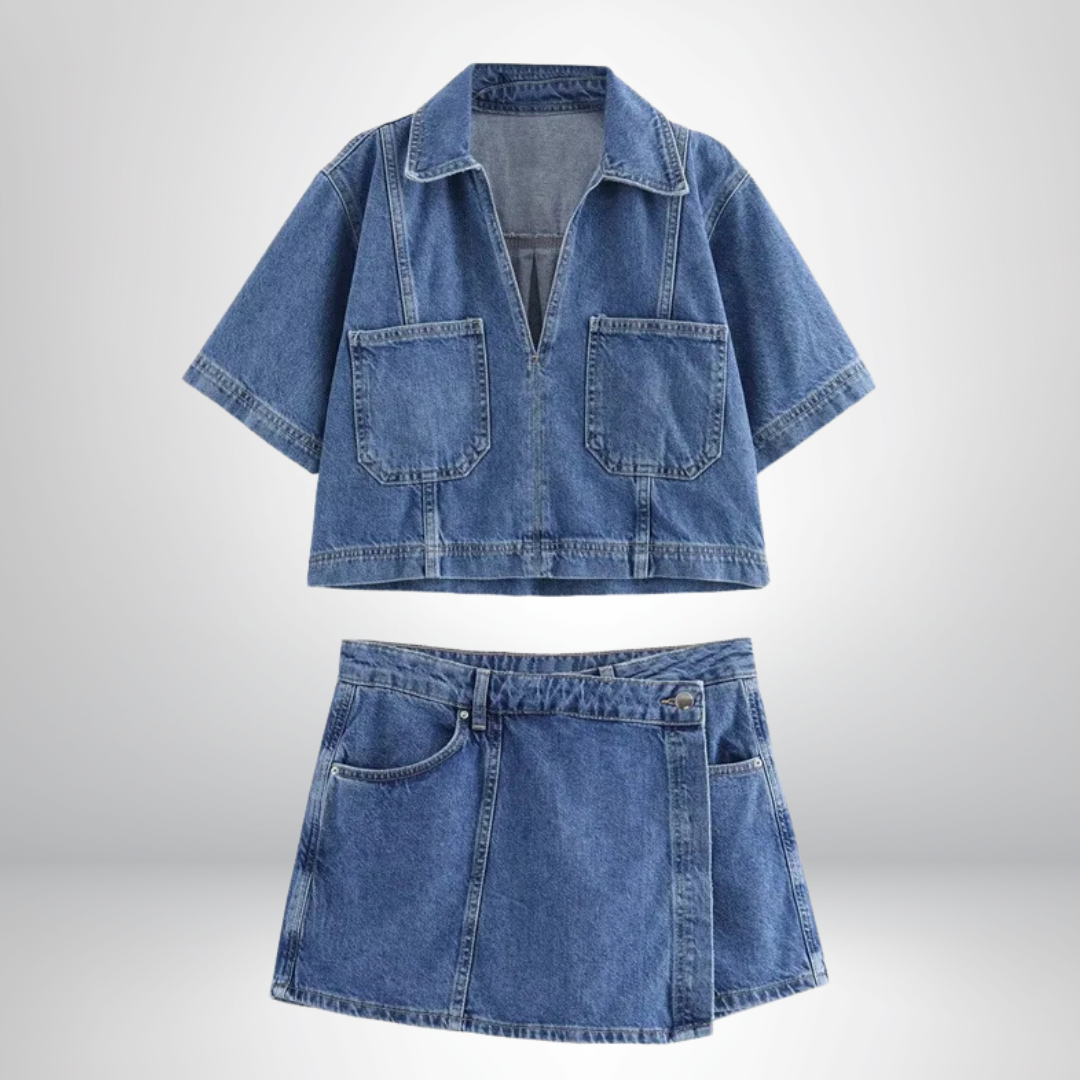 Sofia | Completo Denim V-hals