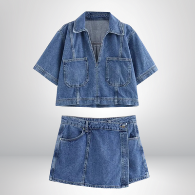 Sofia | Completo Denim V-hals
