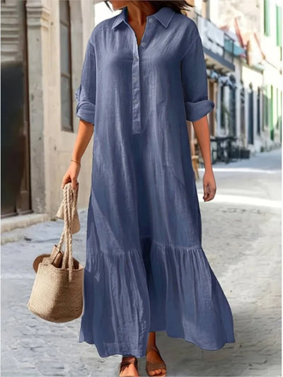 Jennifer | Abito Camicia Elegante a Manica Lunga