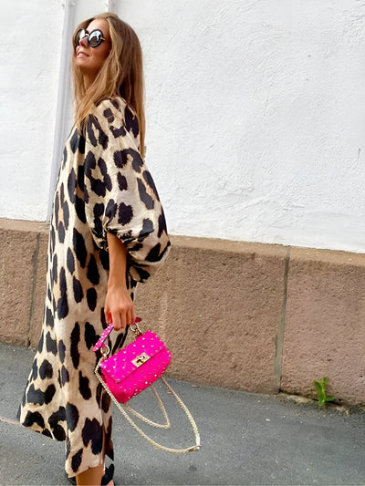 Giano™ | Abito con stampa leopardata audace ed elegante