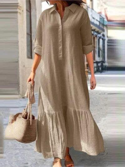Jennifer | Abito Camicia Elegante a Manica Lunga