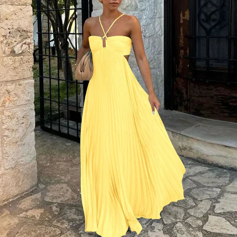 Beauna™ | Abito da festa plissettato con spalle scoperte
