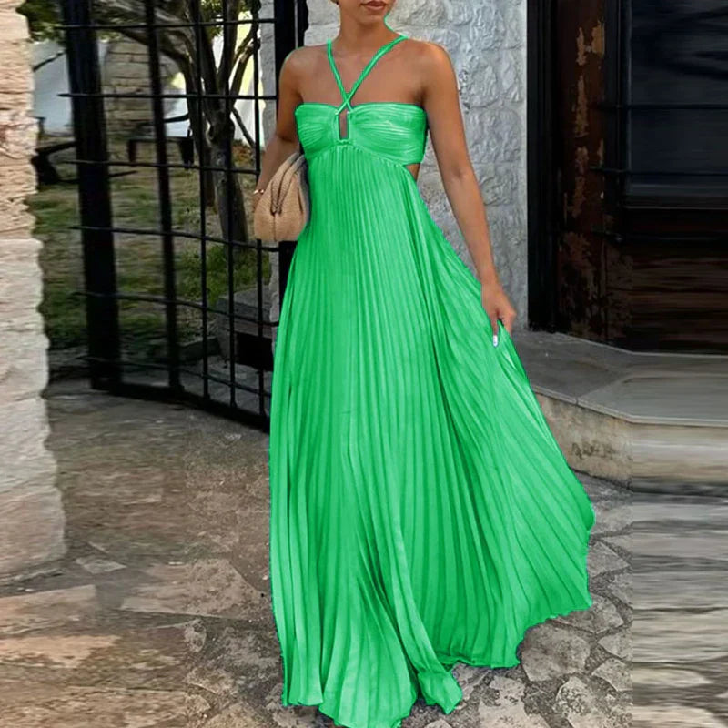 Beauna™ | Abito da festa plissettato con spalle scoperte