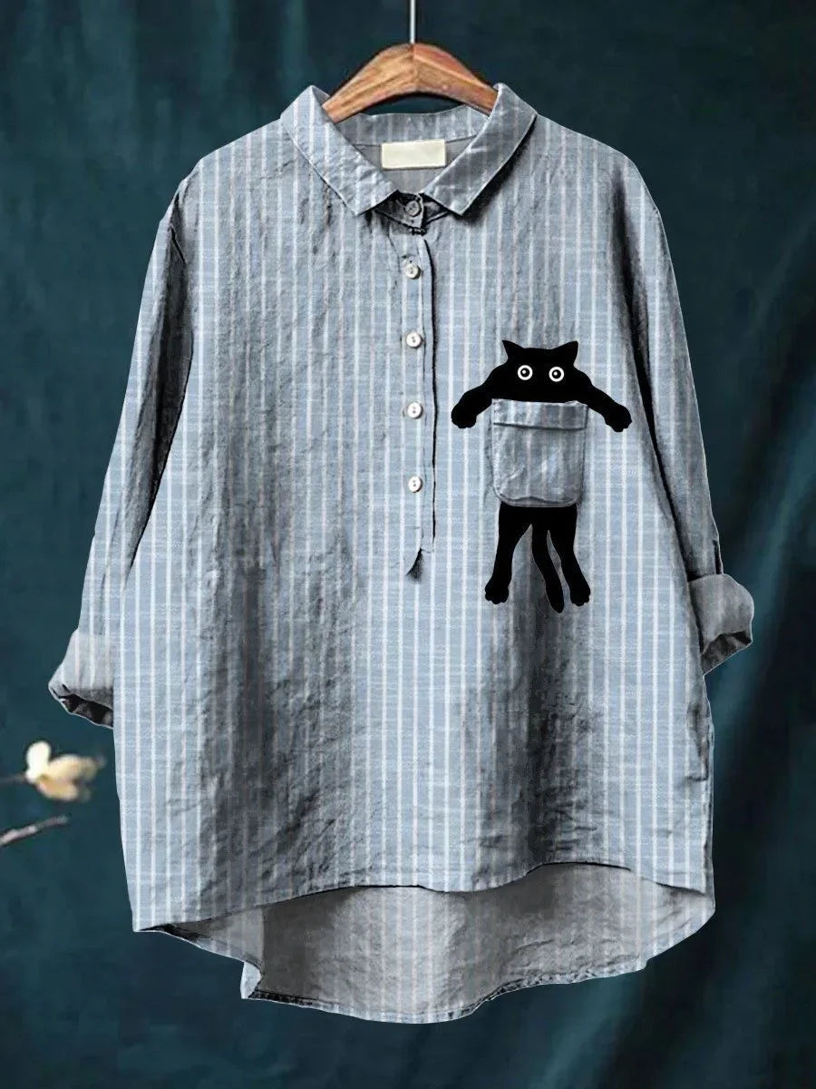 Sofia | Camicia Casual con Stampa Pocket