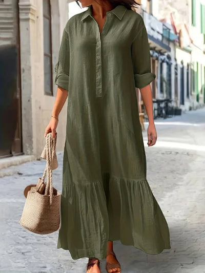 Jennifer | Abito Camicia Elegante a Manica Lunga