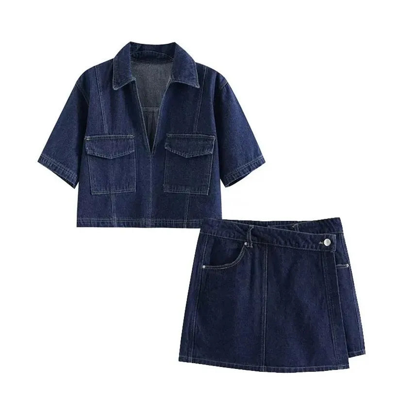 Sofia | Completo Denim V-hals