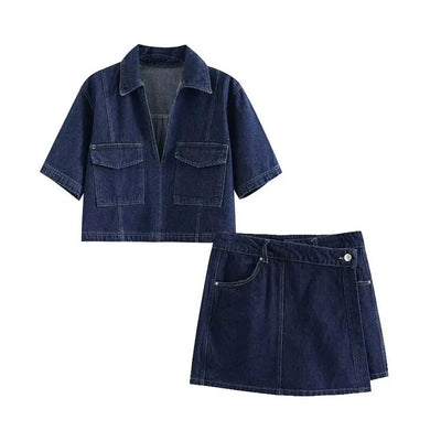 Sofia | Completo Denim V-hals