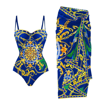 Zemina™ | Costume intero push-up modellante con accappatoio abbinato