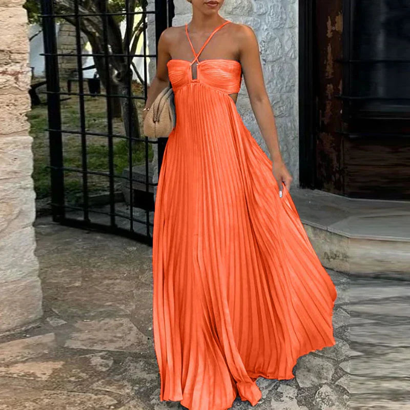 Beauna™ | Abito da festa plissettato con spalle scoperte