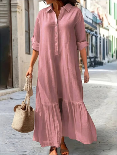 Jennifer | Abito Camicia Elegante a Manica Lunga