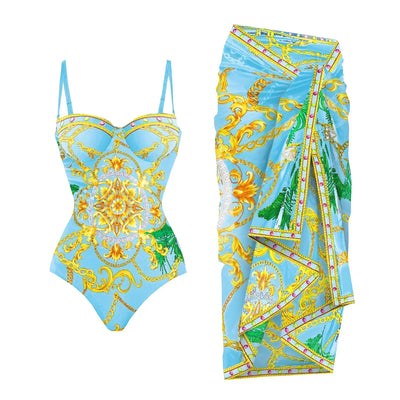 Zemina™ | Costume intero push-up modellante con accappatoio abbinato