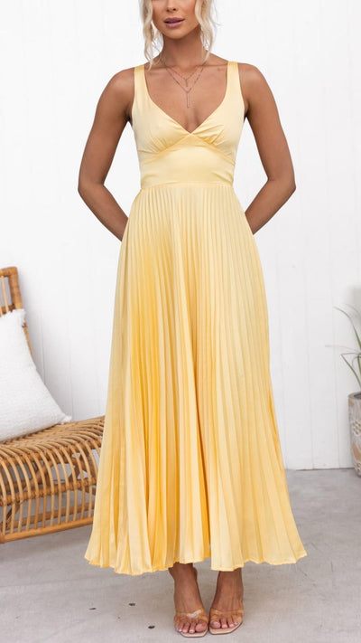 Aby | Abito Elegante Giallo