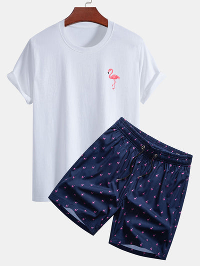 Giulia | T-shirt e Shorts Flamingo