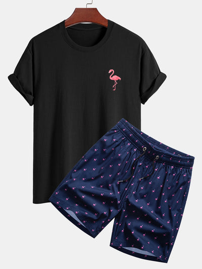 Giulia | T-shirt e Shorts Flamingo