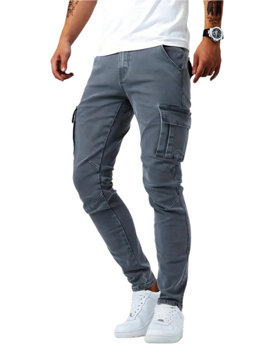 Pantaloni Cargo Stretch | Marino