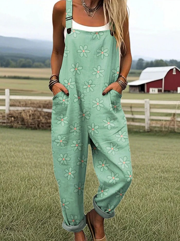 Jennifer | Abito Elegante Floreale con Gamba Ampia – Stile Senza Sforzo e Comfort per Tutto il Giorno