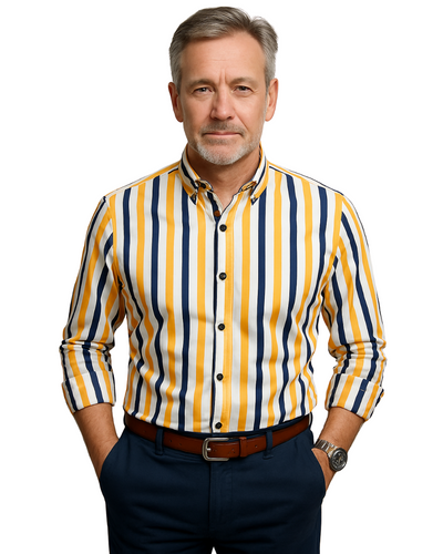 Givalli | Camicia Casual a Righe da Uomo