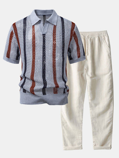 Marco | Polo a Righe e Pantaloni di Lino