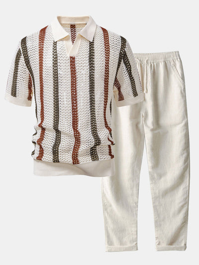 Marco | Polo a Righe e Pantaloni di Lino