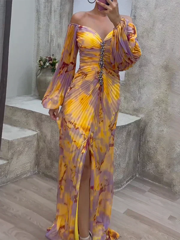 Abito elegante con scollo a V