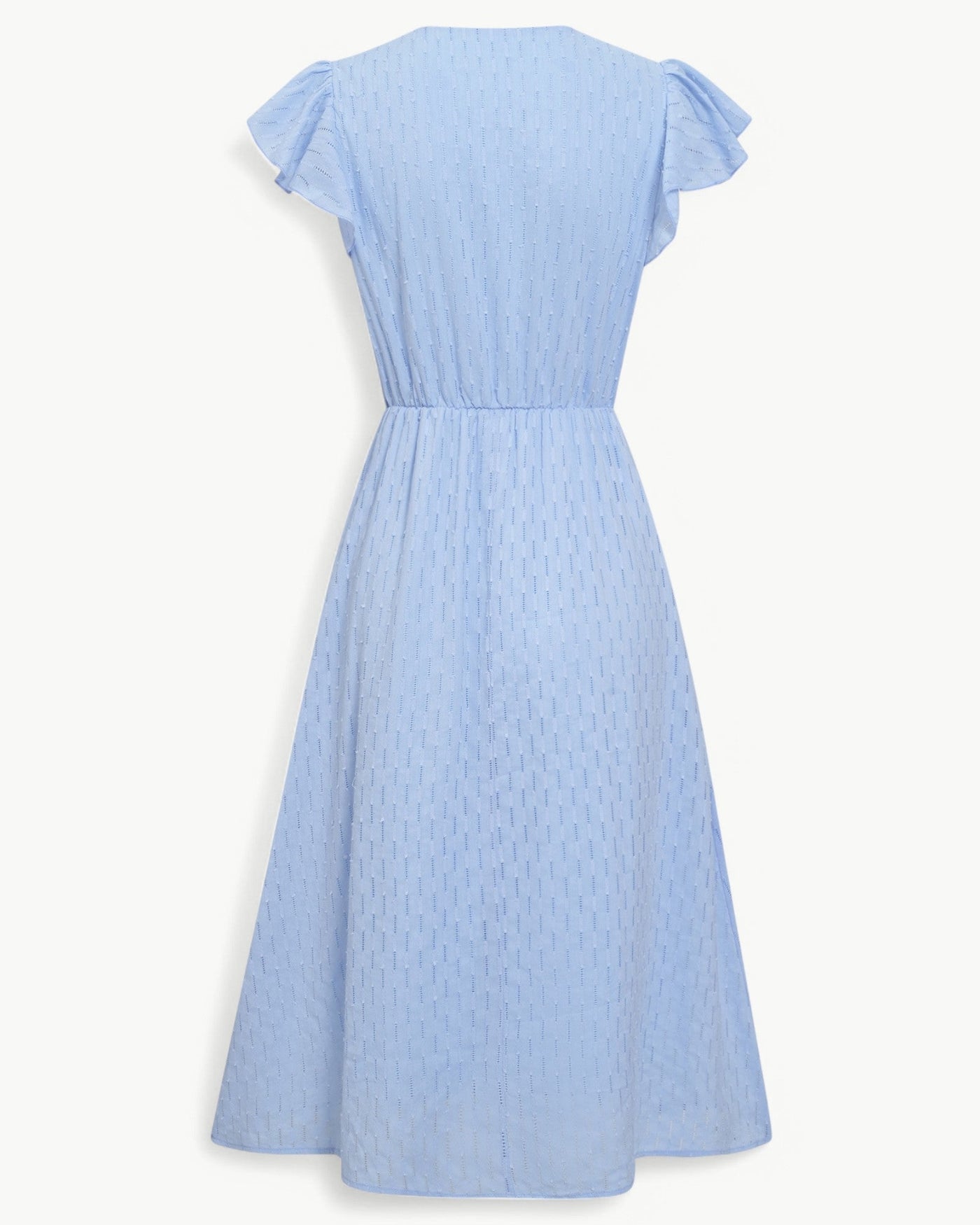 Alra™ | Abito midi con scollo a V e maniche a volant