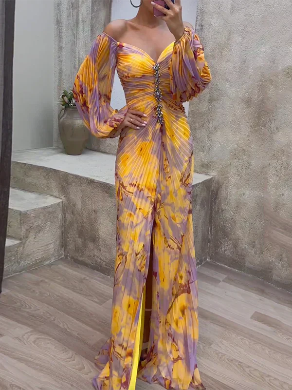 Abito elegante con scollo a V