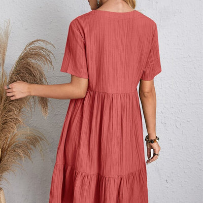Jennifer | Abito casual fluido con fiocco in vita