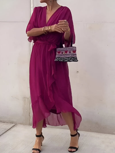 Caira™ | Abito in chiffon con scollo a V