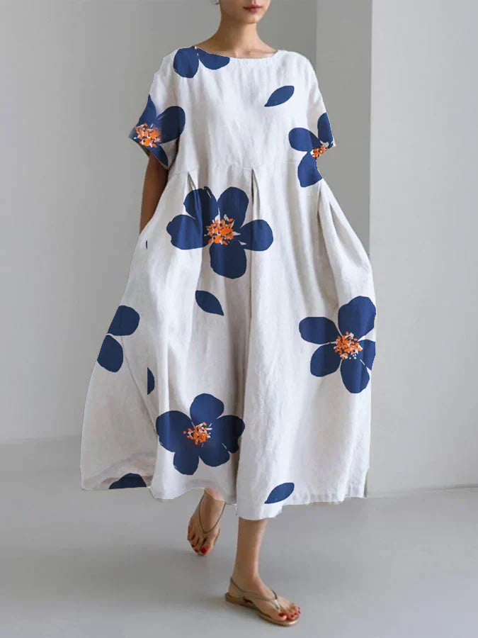 Luette™ | Abito lungo estivo con stampe floreali vivaci e morbido comfort