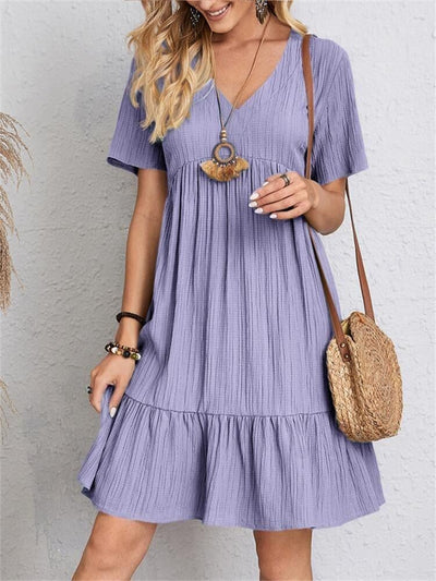 Jennifer | Abito casual fluido con fiocco in vita
