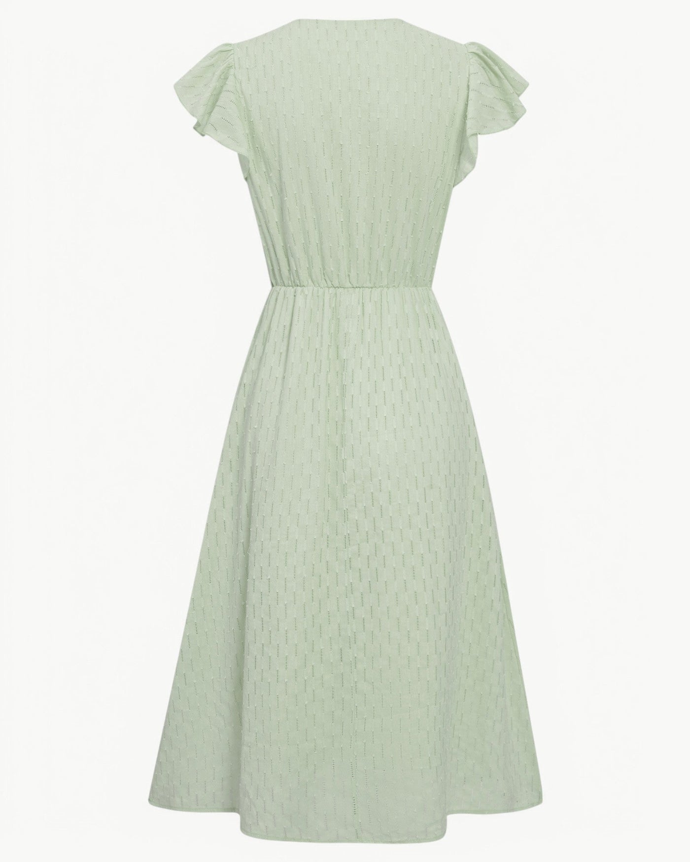Alra™ | Abito midi con scollo a V e maniche a volant