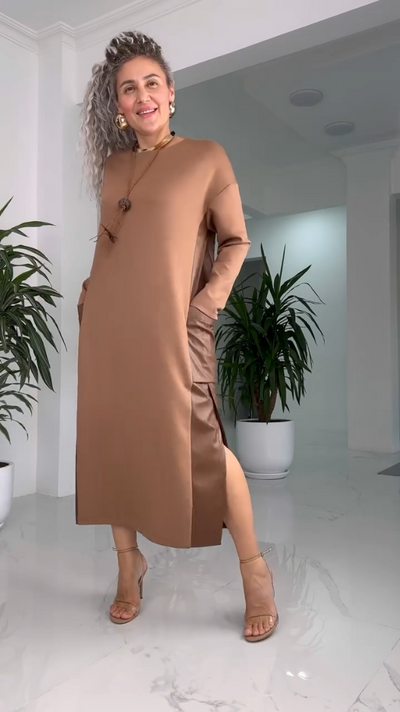 Elegante abito a maniche lunghe