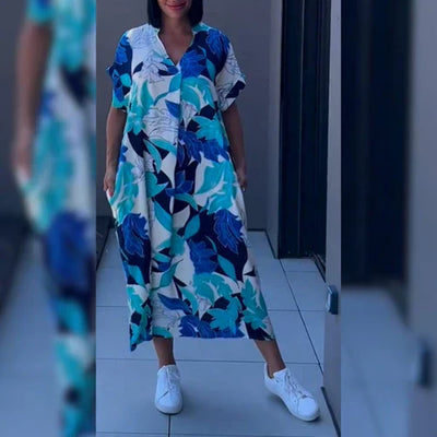 Elegante abito con motivo floreale