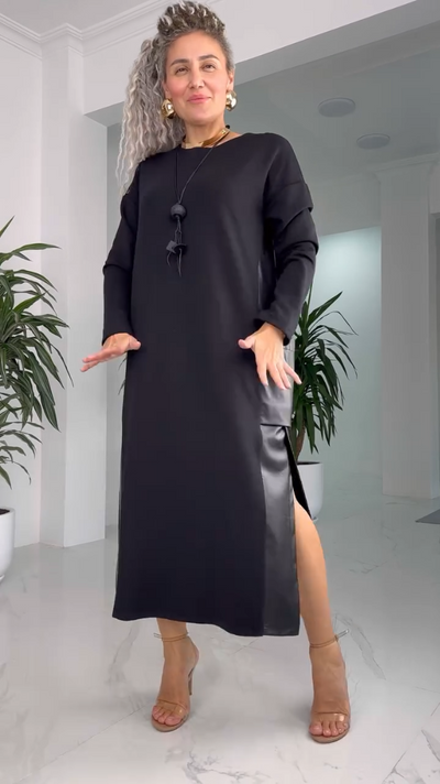 Elegante abito a maniche lunghe