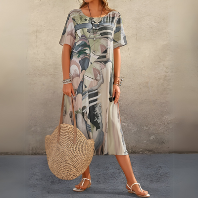 Joelle | Abito Elegante e Fluido a Fiori