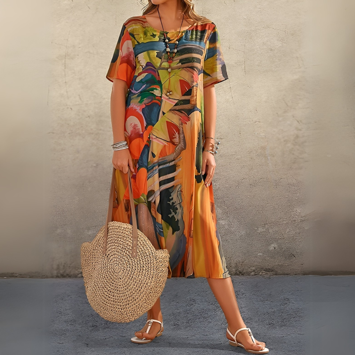 Joelle | Abito Elegante e Fluido a Fiori