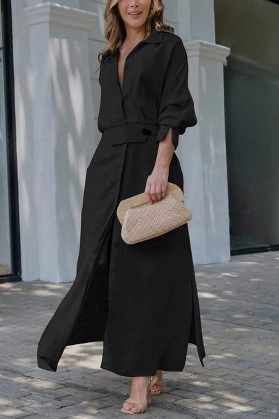 Aveline™ | Abito lungo con scollo a V