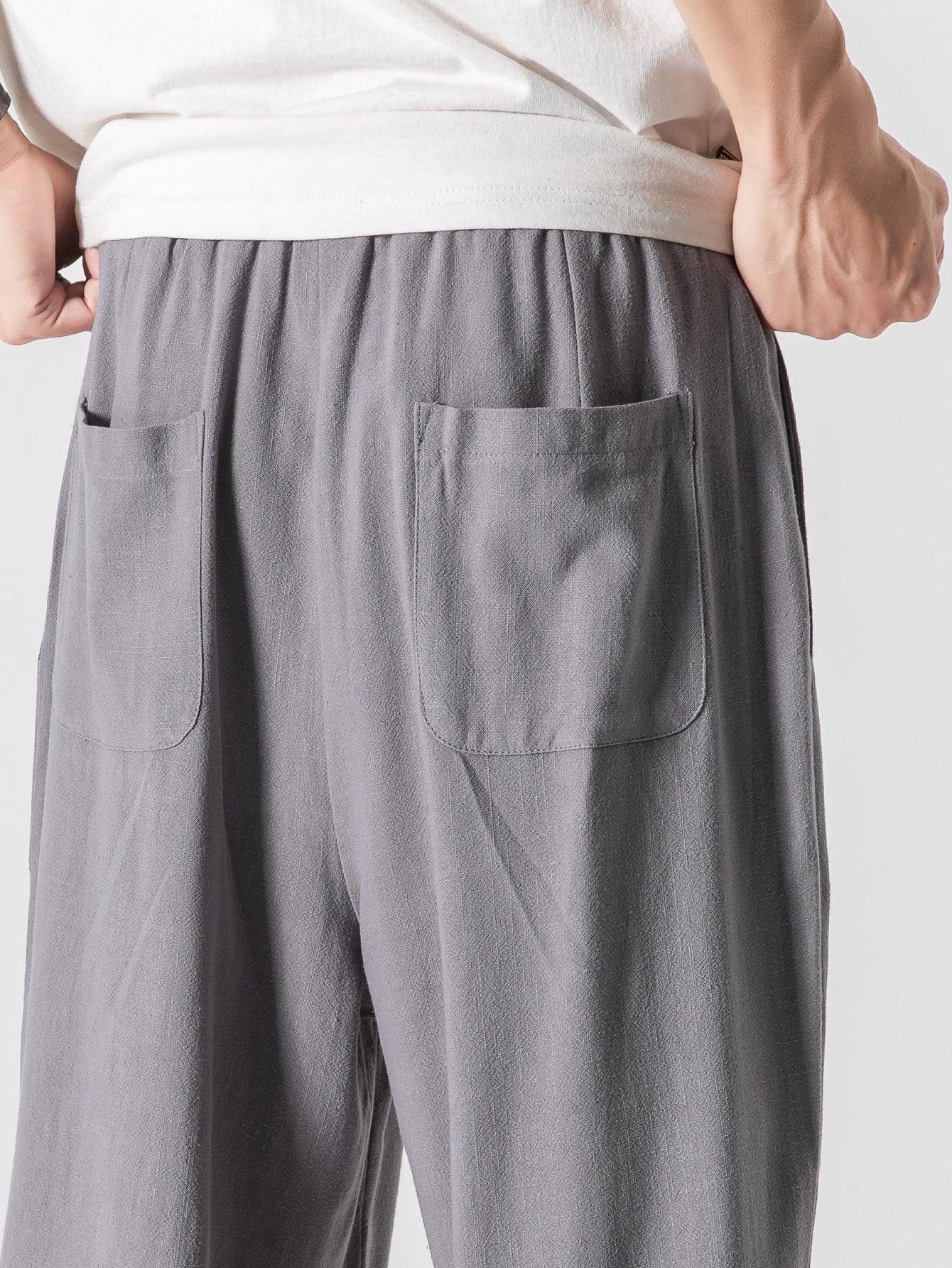 Lorenzo | Pantaloni Ampi in Lino e Cotone