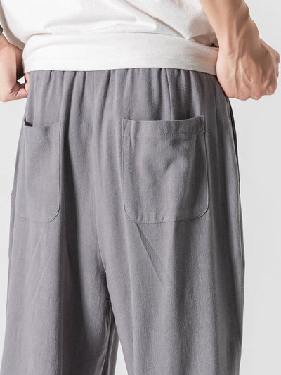 Lorenzo | Pantaloni Ampi in Lino e Cotone