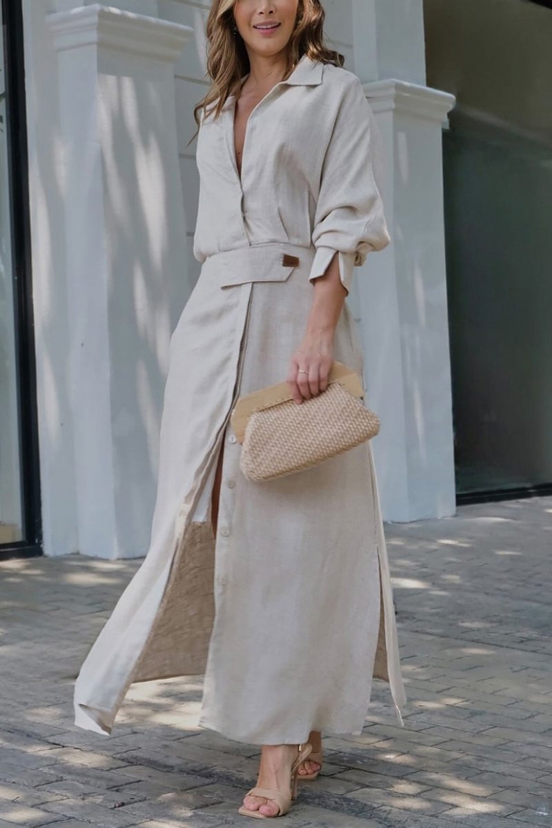 Aveline™ | Abito lungo con scollo a V